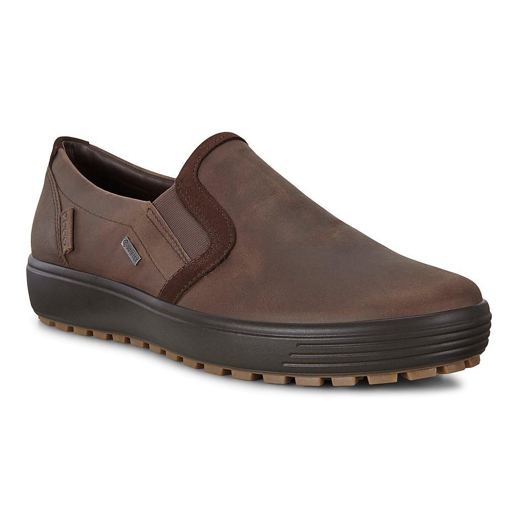 Ecco Soft 7 Tred Mens Gore Tex Shoes Brown Sales - India UHL-560473